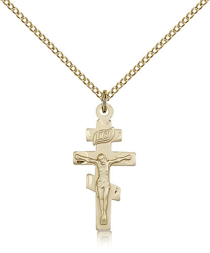 Gold Filled Crucifix Pendant For Women On 18 Chain – 30 Day Money Back Guara…
