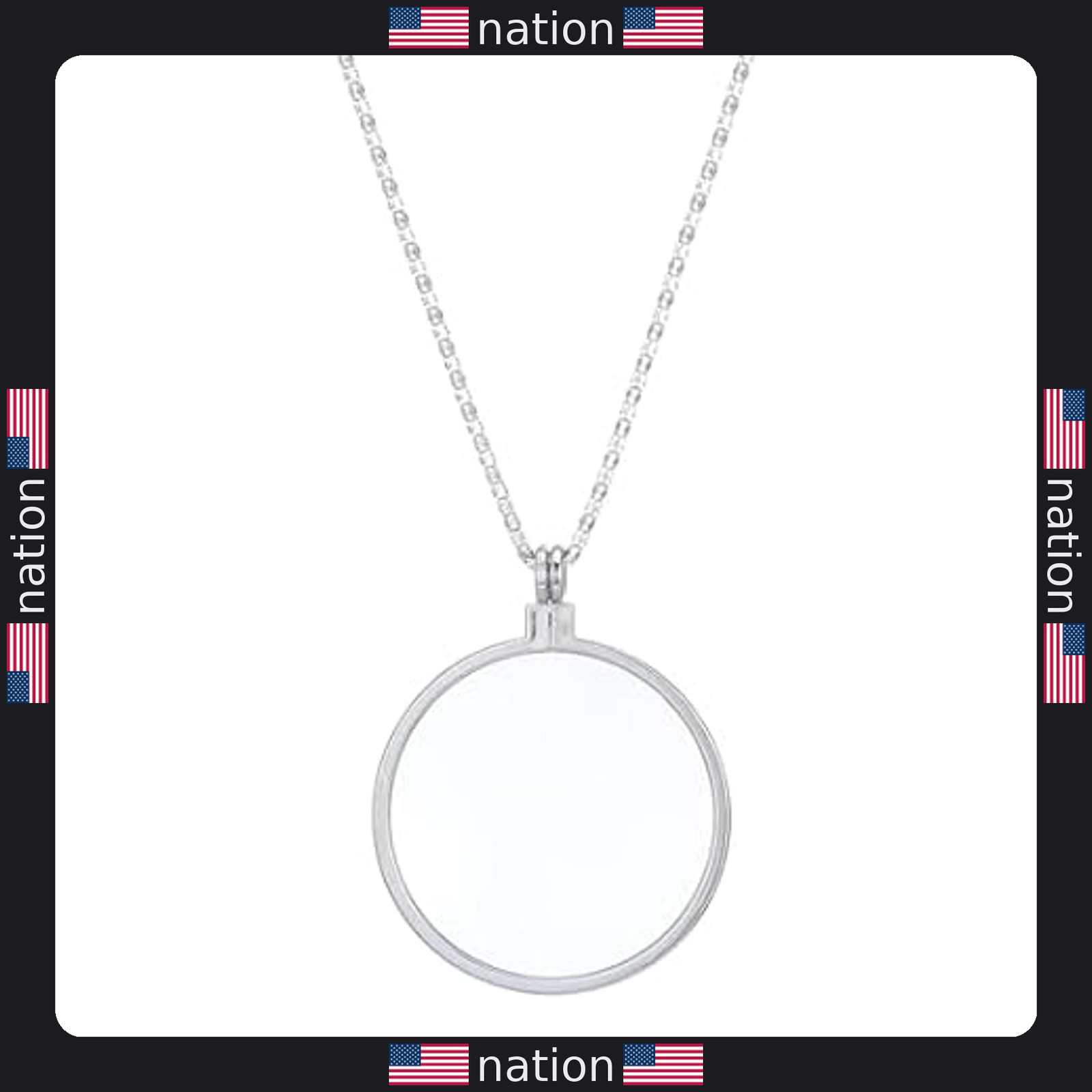 5X Magnifying Glass Necklace Pendant with Chain – Ideal for Reading & Crafts