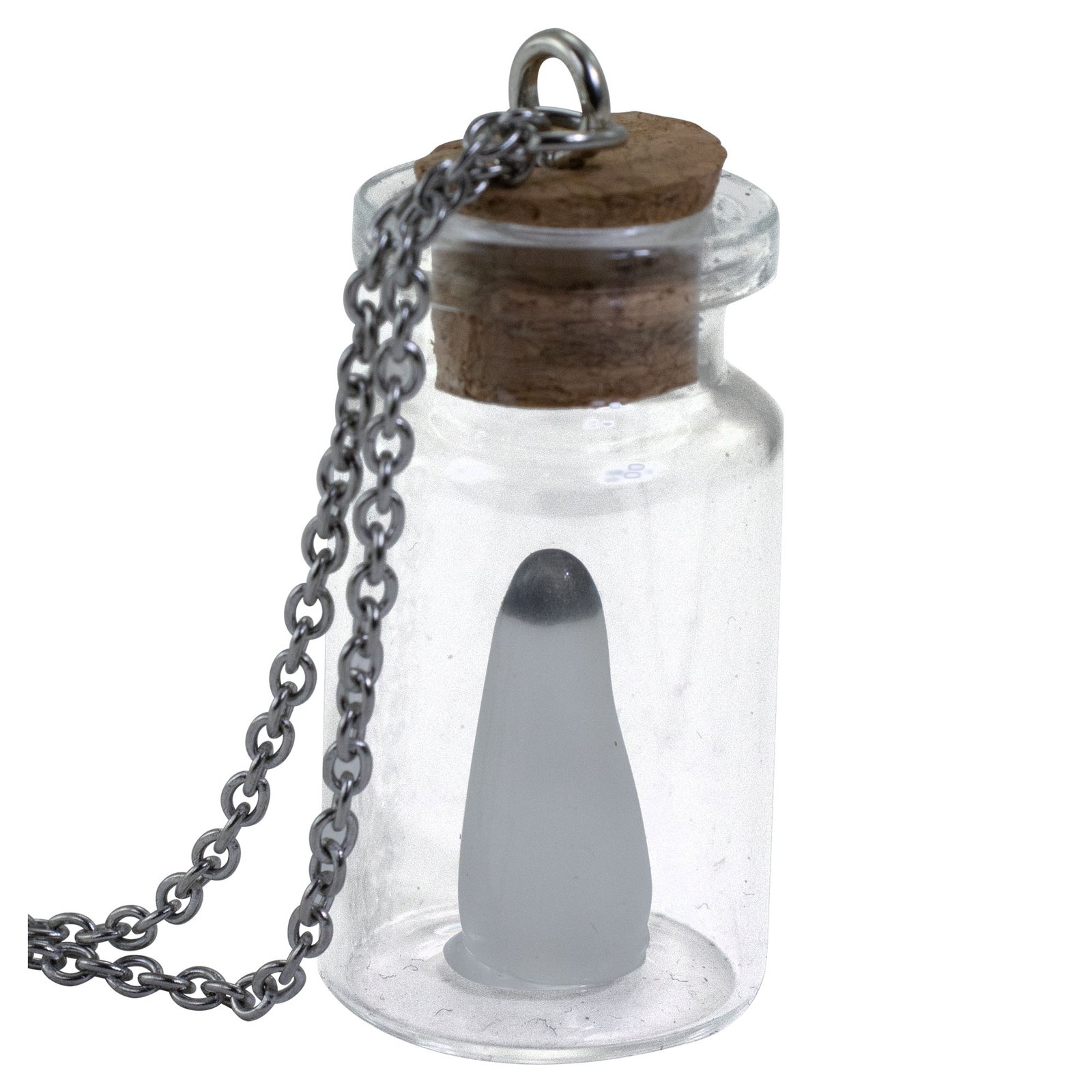 AlterImage Ghost In A Bottle Necklace Glow In The Dark Pendant Green Includes