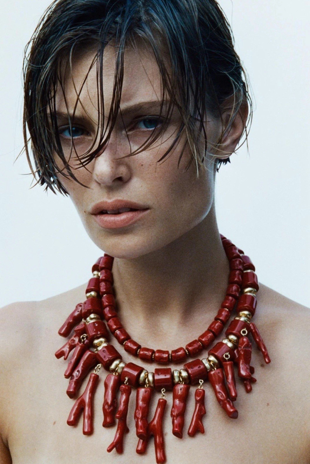 ZARA 2025 PACK OF 2 CORAL NECKLACES WITH RESIN REF 1856/051/679