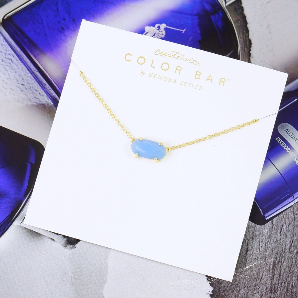 CLEARANCE!! Kendra Scott Ever Blue Glow in the Dark Necklace Earring Gold Plated