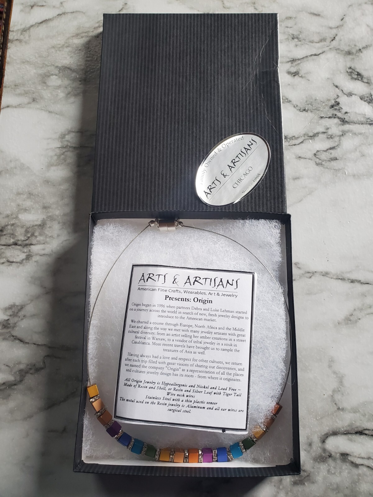 Arts & Artisans Of Chicago Presents Origins Necklace NIB **See Description**