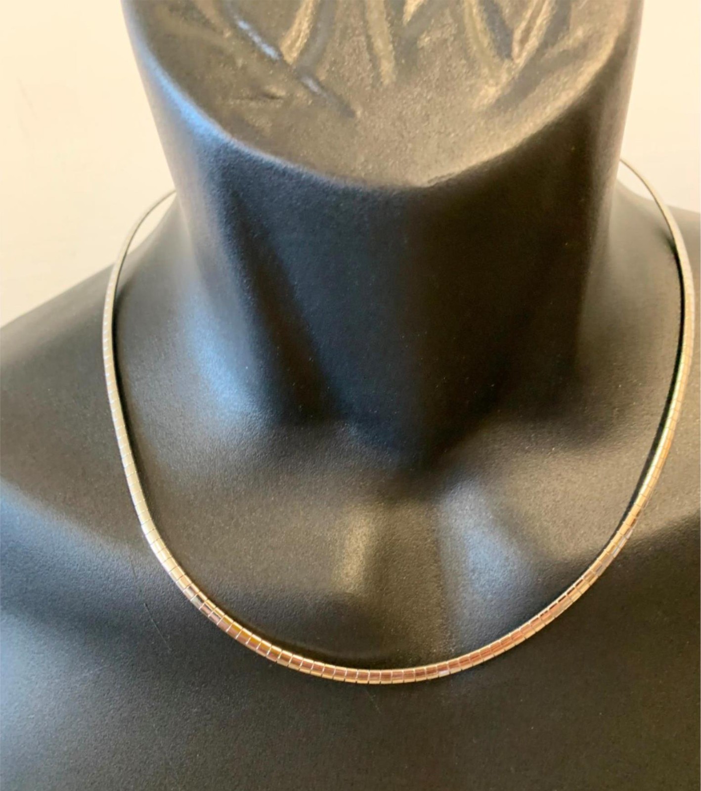 16″-20″ 3MM STAINLESS STEEL SILVER DOMED OMEGA WITH LOBSTER CLAW CLASP