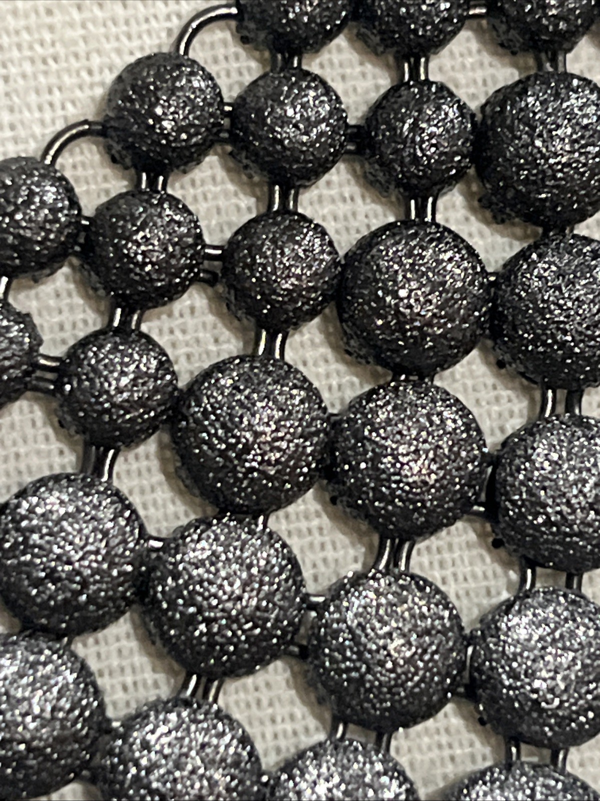 Gray Beaded Bib Statement Necklace Chunky Layered Collar Jewelry Smoky Grey