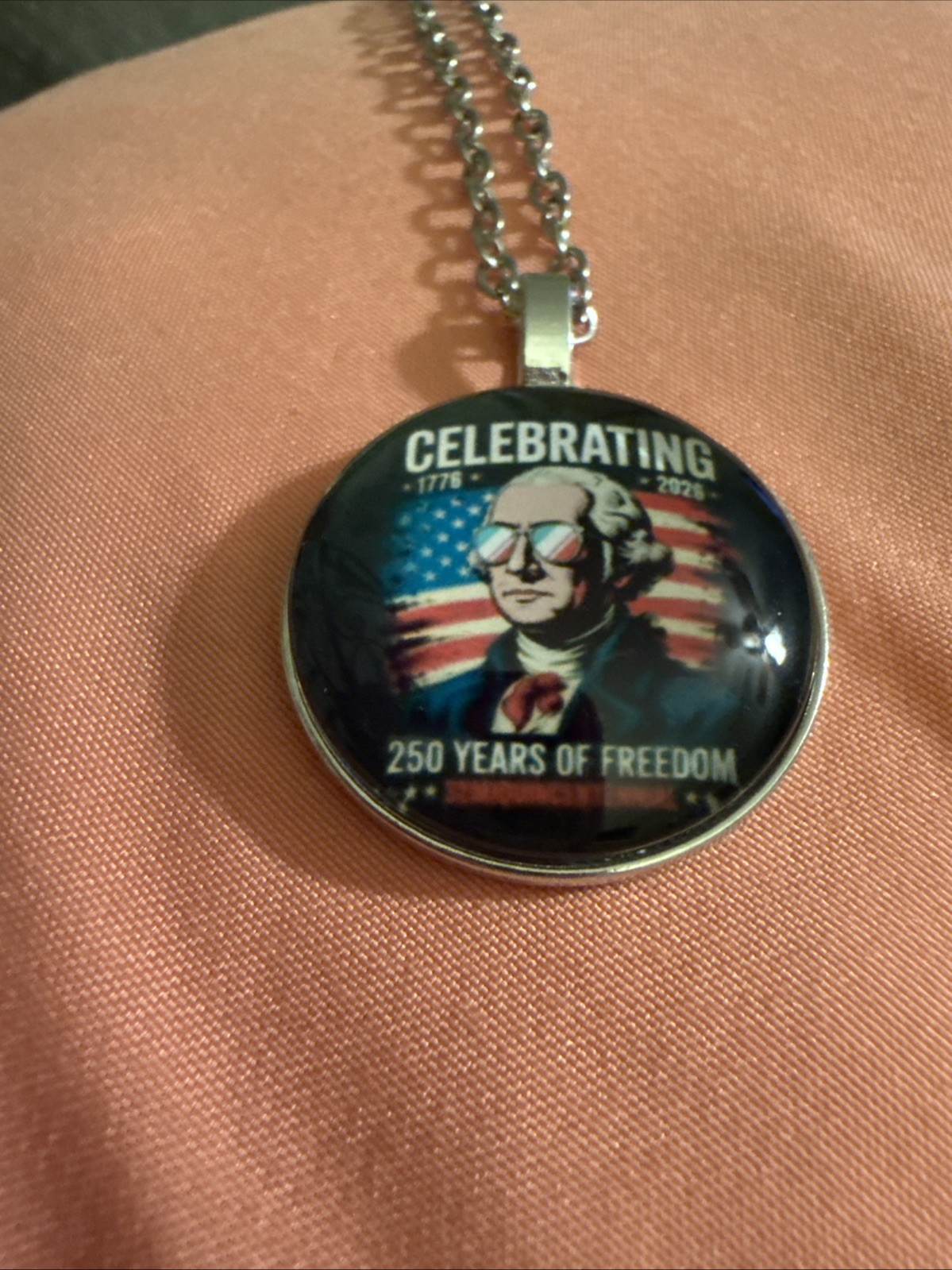 Celebrate 250 Years Of Freedom 250th Anniversary Pendant Necklace