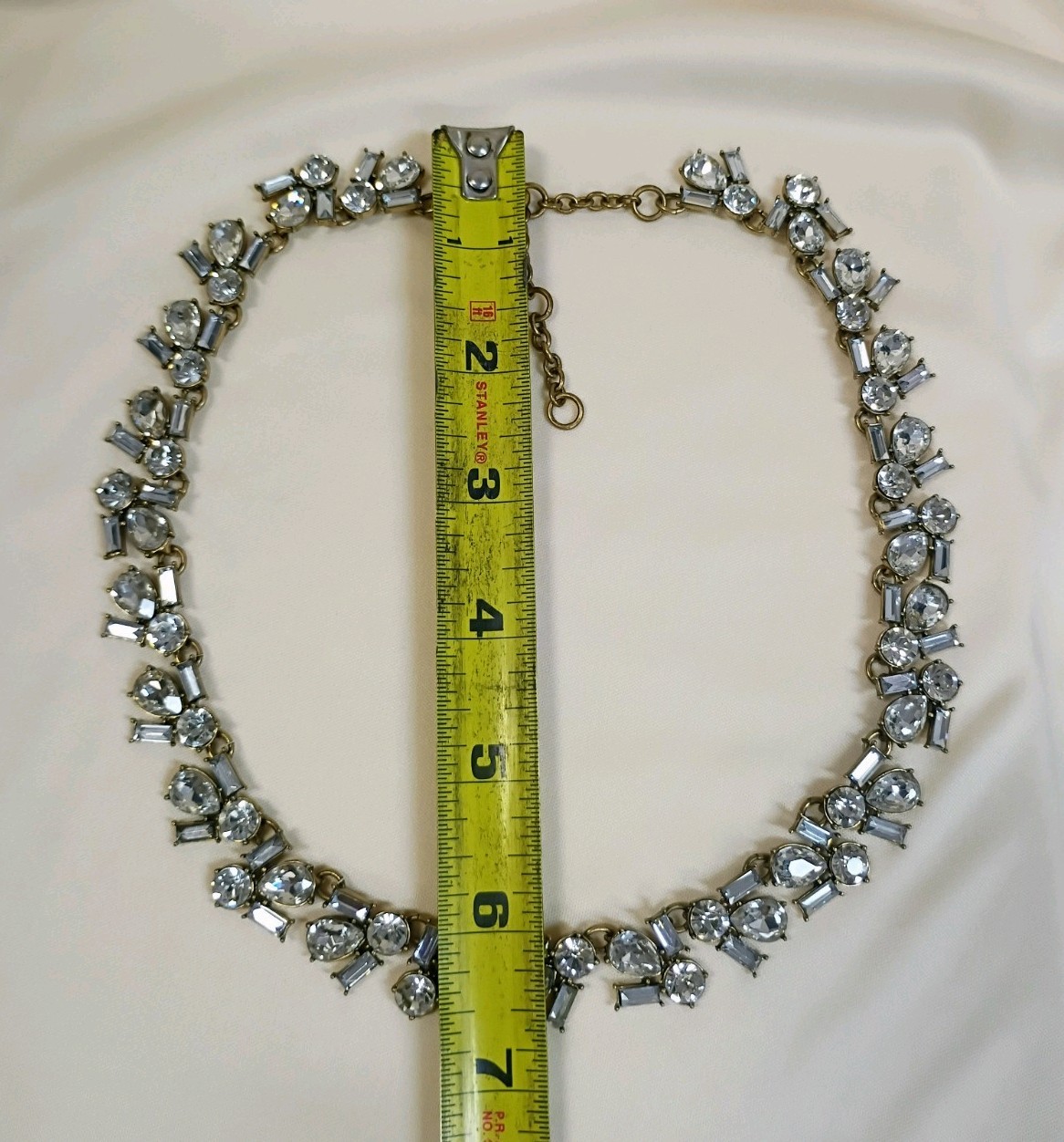 J.Crew Clear Crystal Rhinestone Statement Necklace