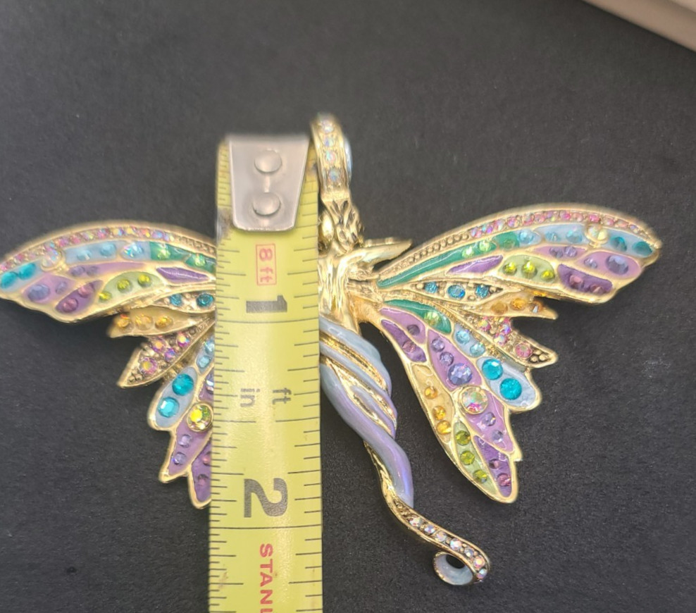 Kirks Folly Art Nouveau Butterfly Fairy Goddess Magnetic Necklace