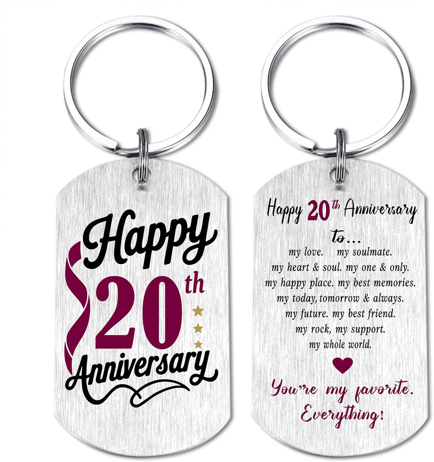20Th Anniversary Wedding Gifts for Men Women Husband Wife, Romantic 20 Year Anni