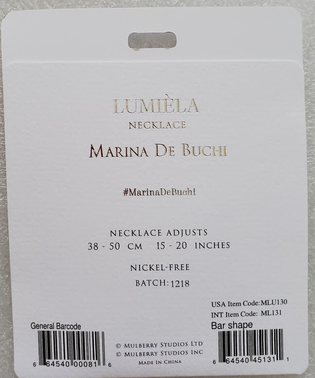 Lumiela “Simple Is Beautiful” Personalized Necklace Nickel Free Gold Color NEW