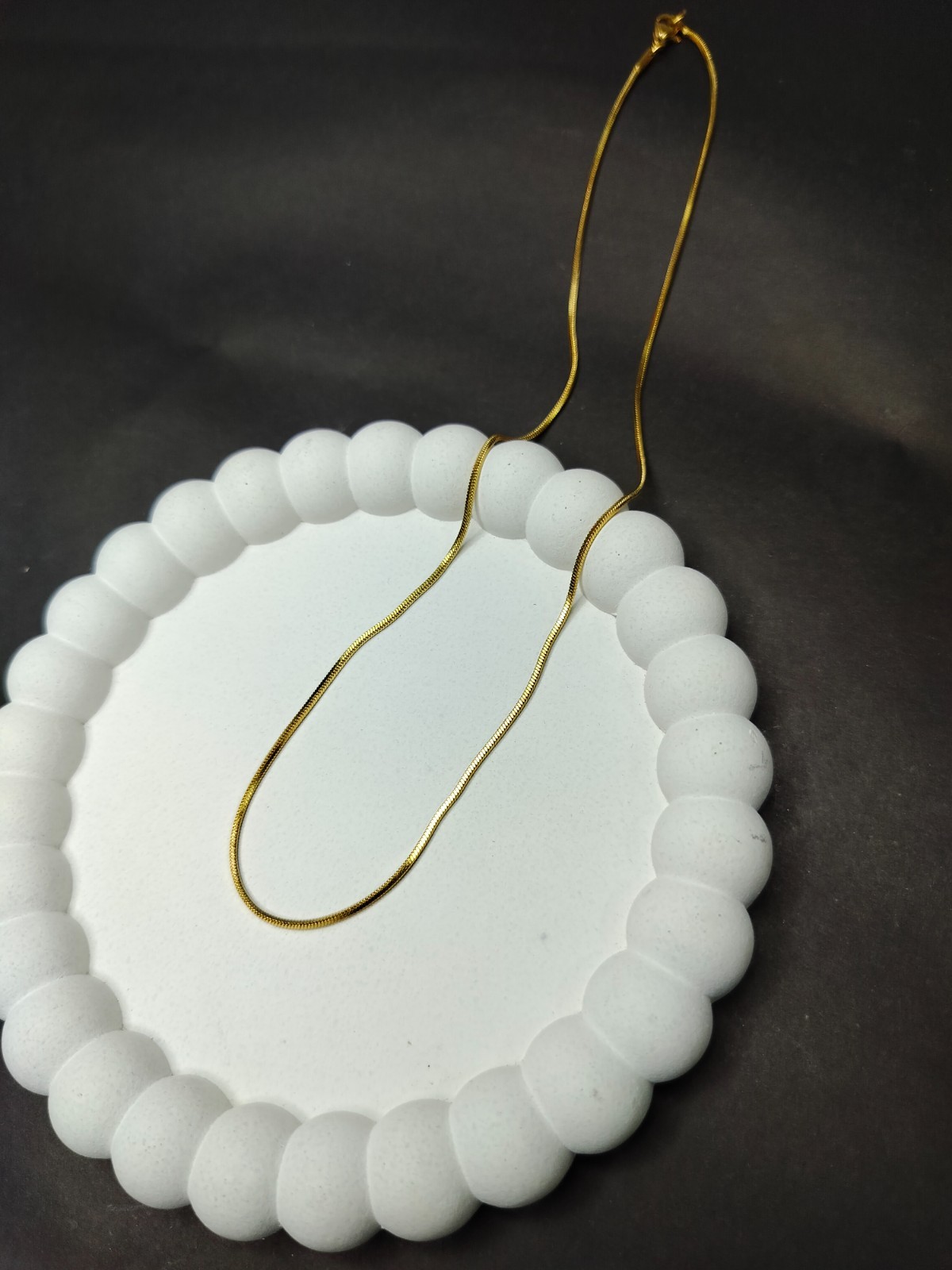 18kt Yellow Gold Plated Snake Chain Necklace 18 inch for women