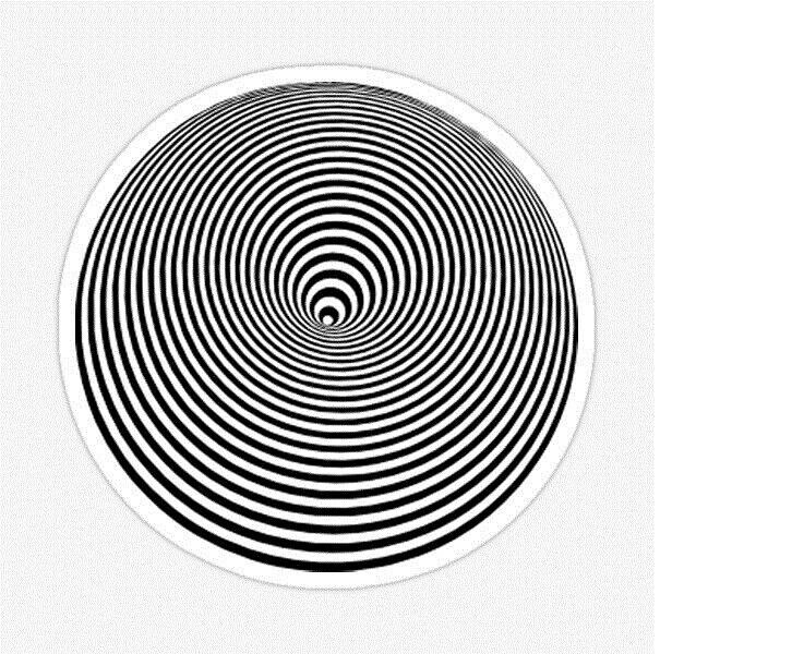 OPTICAL HYPNOTIZE ILLUSION HYPNOTIC ART Pendant 925 Sterling Silver 20″ Necklace