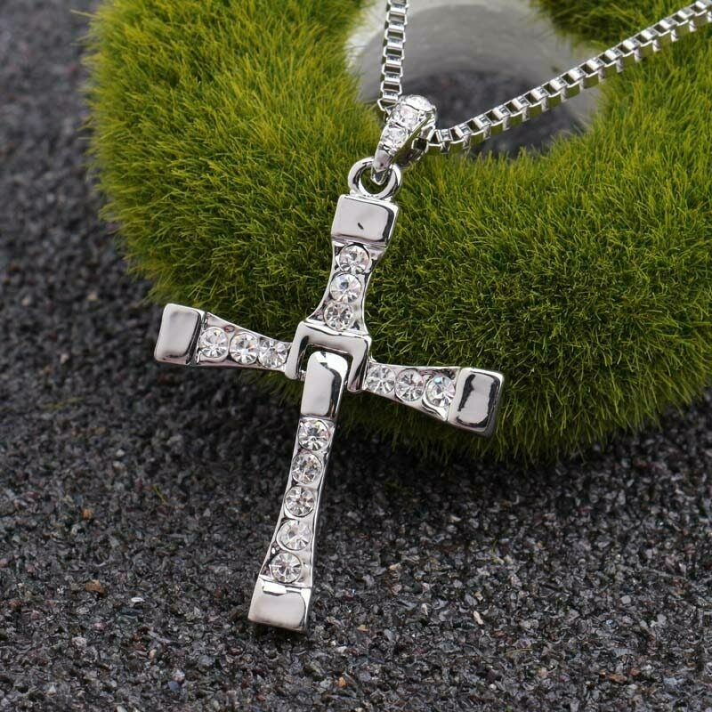 Fast and Furious Movie Dominic Toretto’s Cross CZ Necklace (Pendant + Chain)