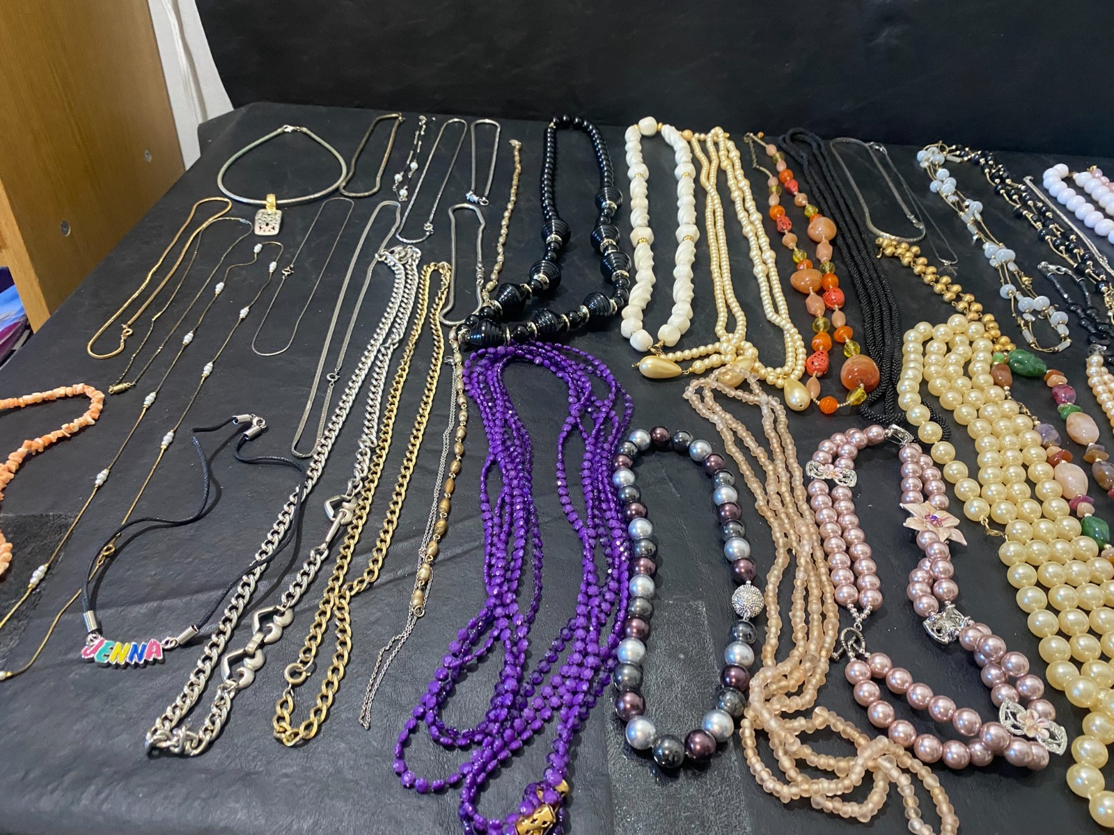 Necklace lot 55 necklaces jewelry pendant beaded chain mixed brands