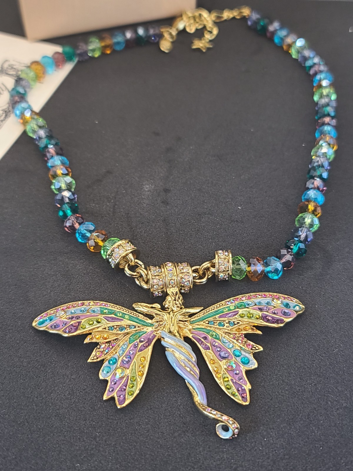 Kirks Folly Art Nouveau Butterfly Fairy Goddess Magnetic Necklace