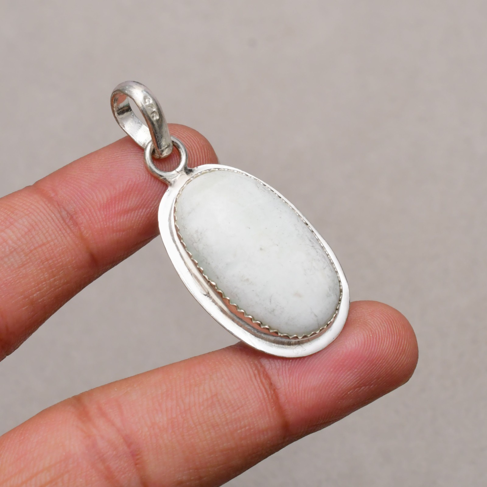 Howlite Gemstone Handmade 925 Sterling Silver Jewelry Pendant 1.69″