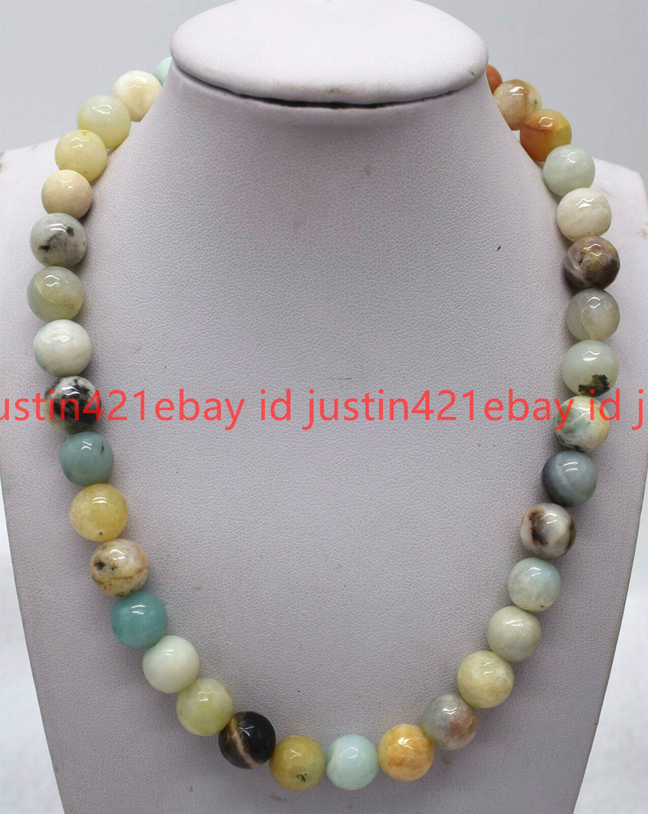 8/10/12MM Natural Multicolor Amazonite Round Beads Gemstone Necklace 16-36″ AAA