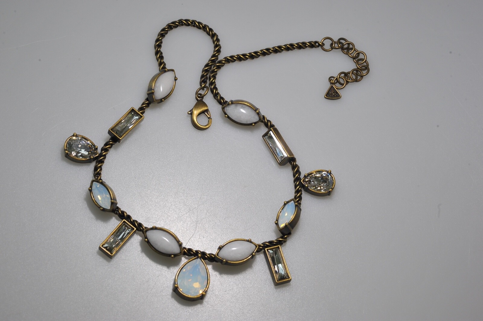 SILPADA KR Necklace signed rhinestone chunky twist chain statement AT14
