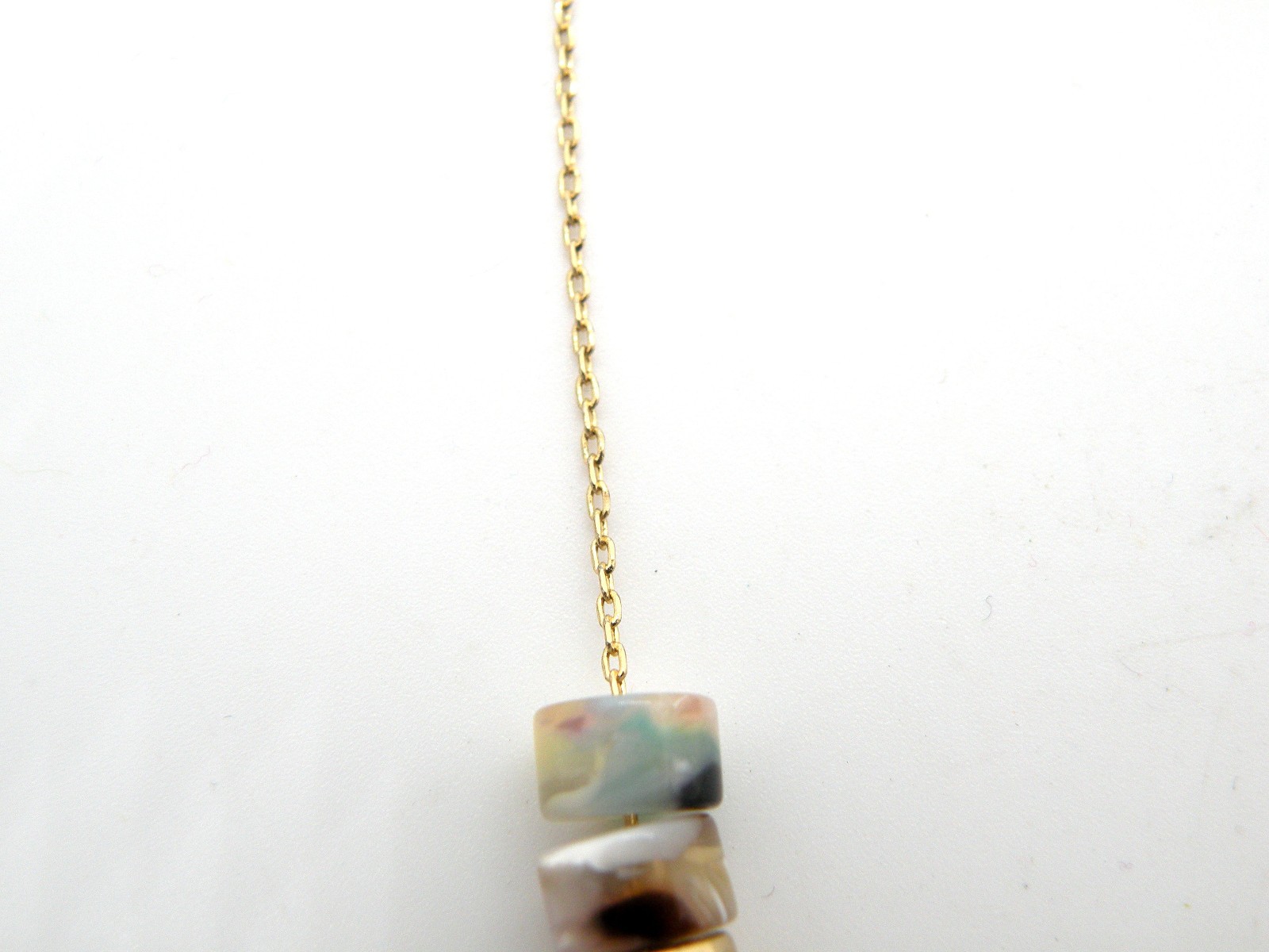 Loft Signed Multicolor Acrylic Resin Chain Jewelry Lariat 28″ Women Necklace