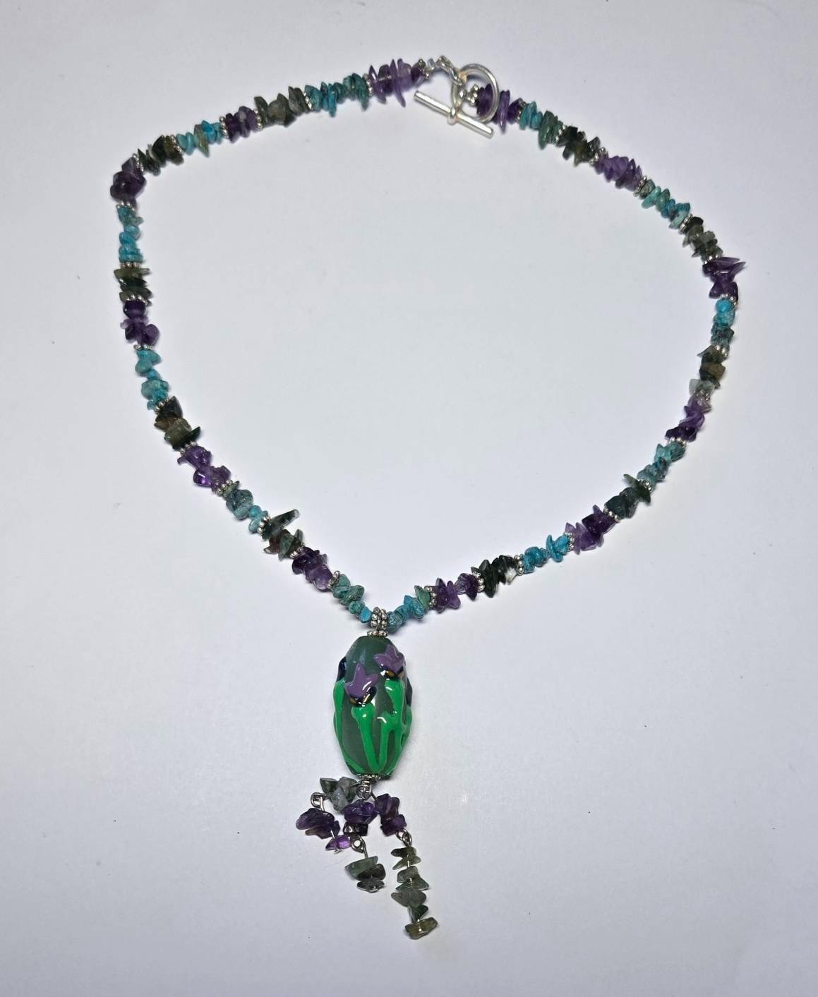 Handmade Beaded Pendant Necklaces Boho Floral Artisan Jewelry Set Gift 6 pc
