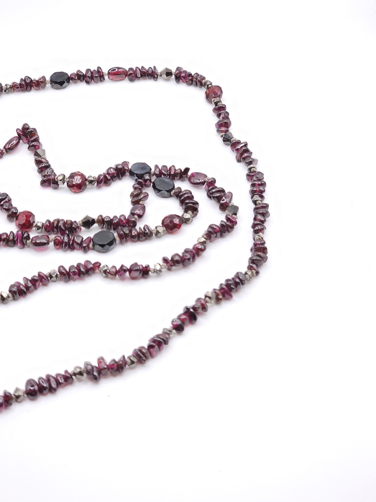 J. Jill Chipped GARNET Necklace 42″ – 53.5g Natural Stone
