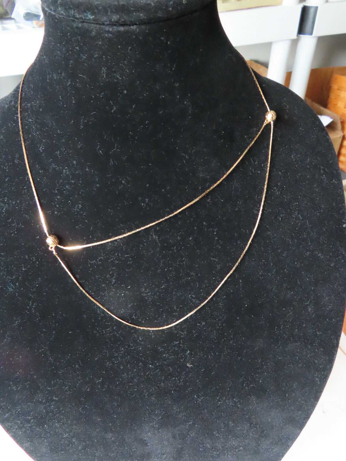 Gold Plated Adjustable Chain Necklace. Nice Gold. NEW & FREE SHIPPING IN USA.