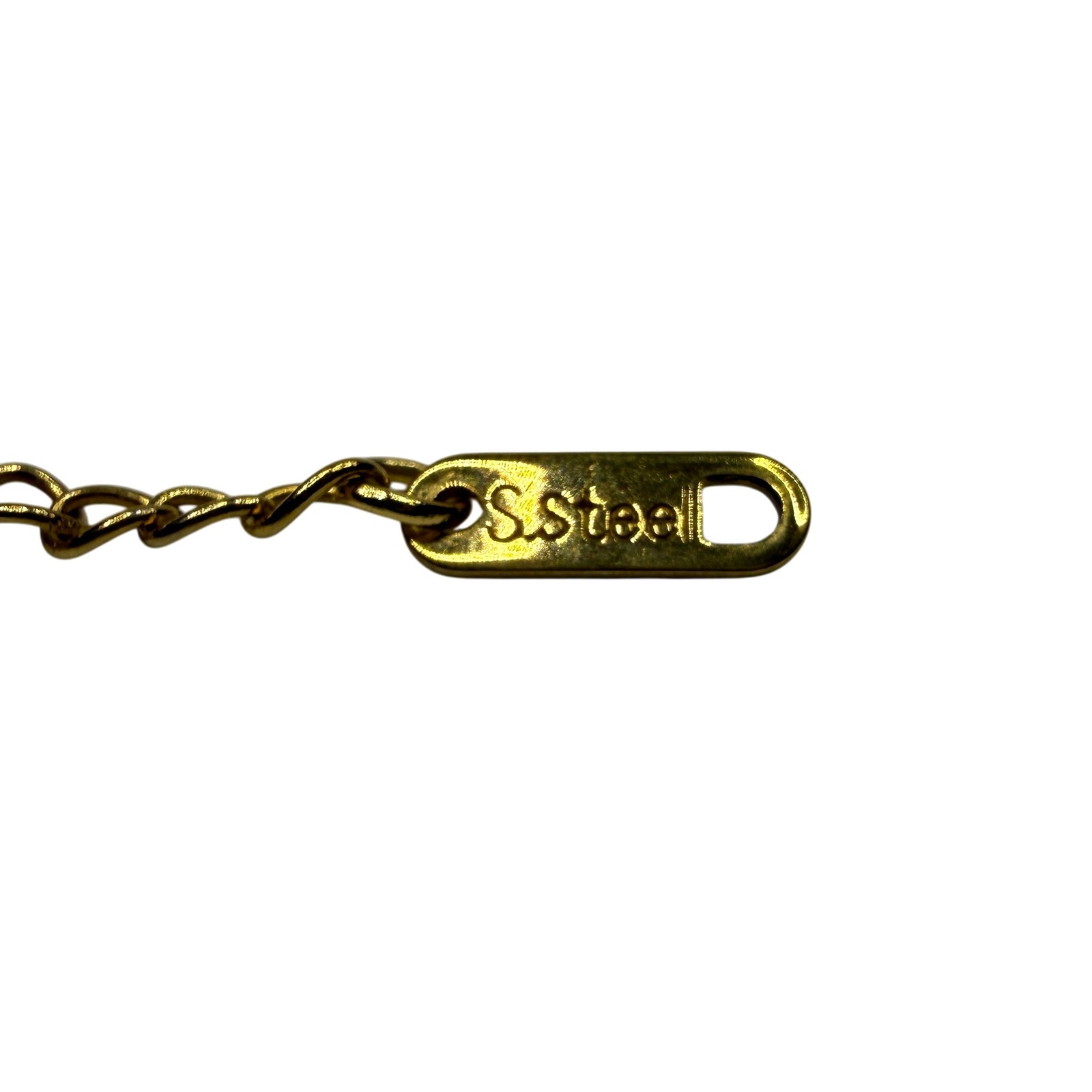 S. Steel Gold Tone Layered Necklace Stainless Steel Paperclip Box Chain Jewelry