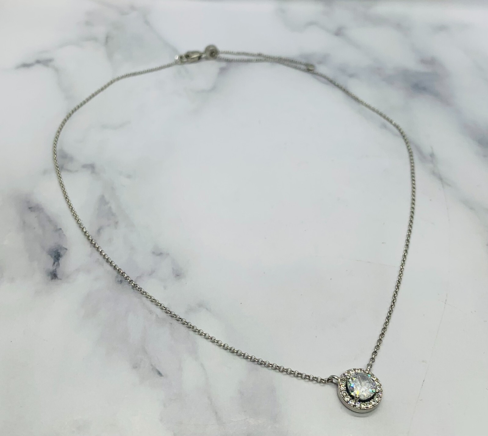 Auth APM MONACO Rhinestone Necklace – Pre owned / LL5078