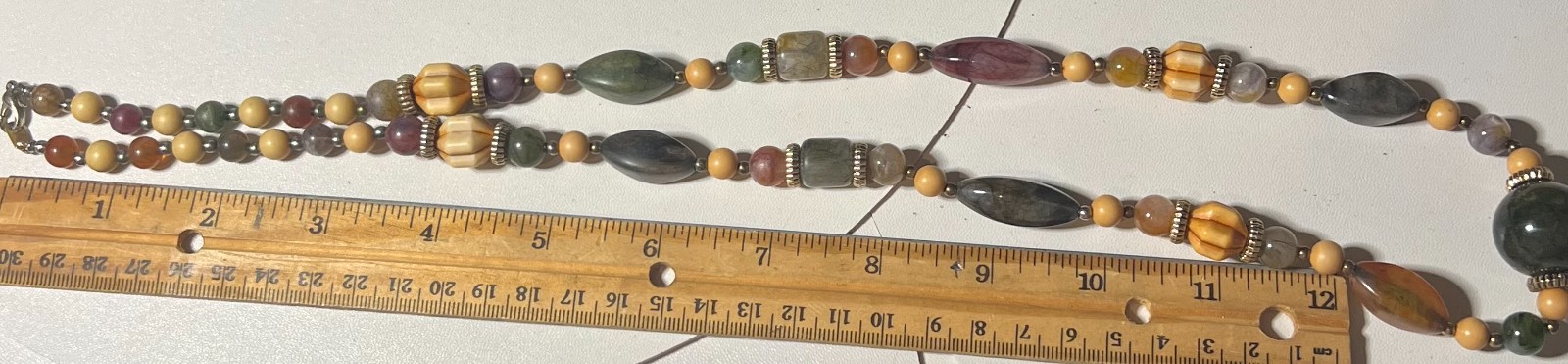 Multicolored Glass Beaded Statement Necklace in Great Condition
