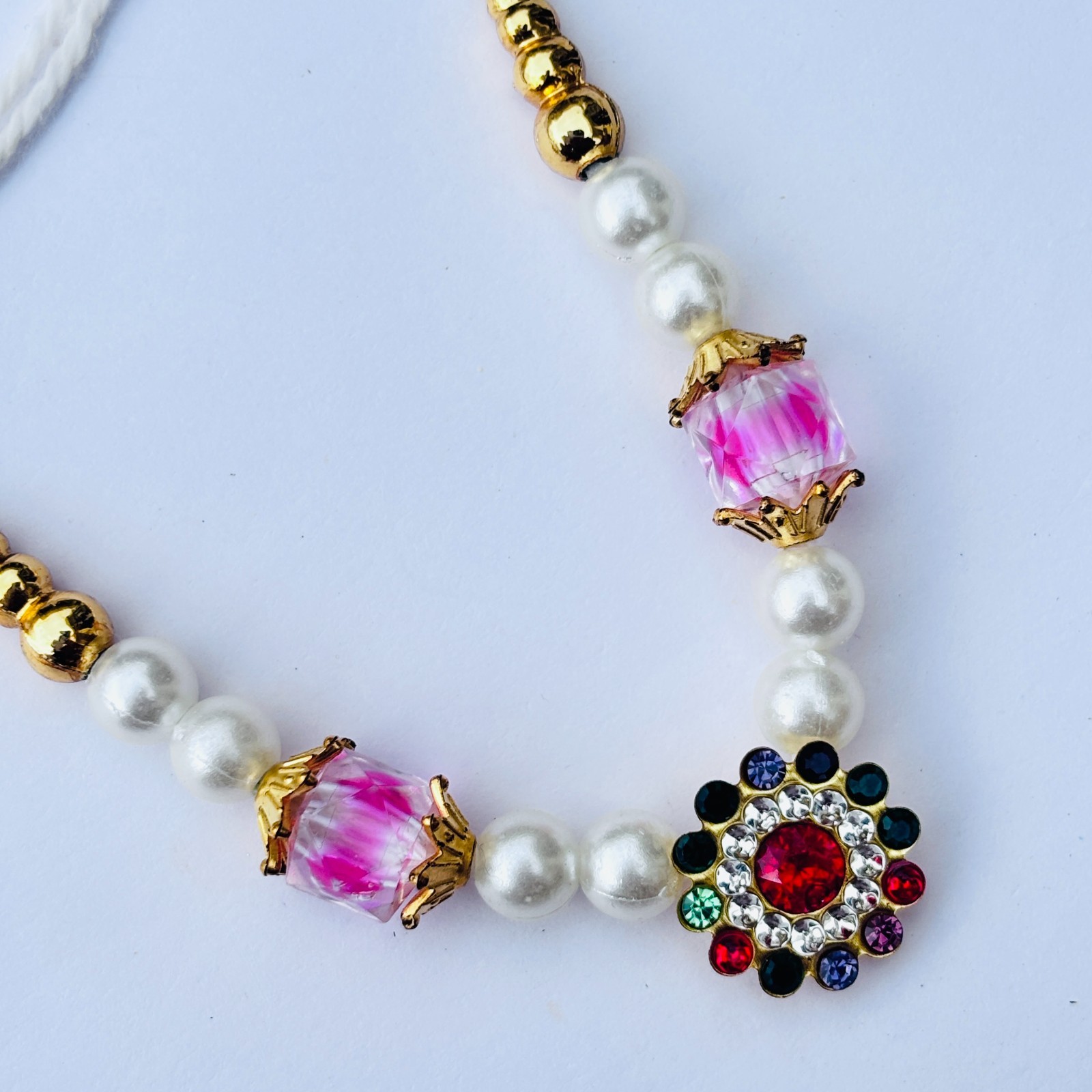 Laddu Gopal Necklace Gold Plated Krishna Idol Jewelry for Temple Decor