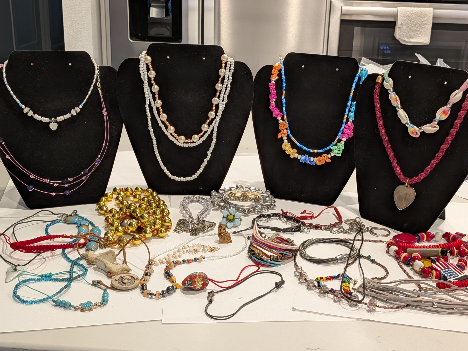 Assorted Fashion Jewelry Lot – Necklaces Bracelets and wearables