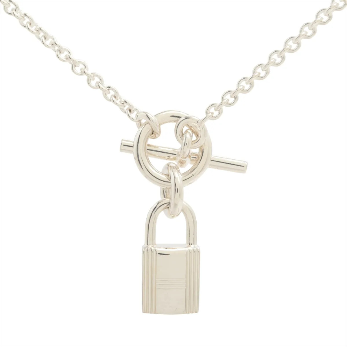 Hermès Amulet Cadena lock 2024 Necklace 925 11.0g Silver