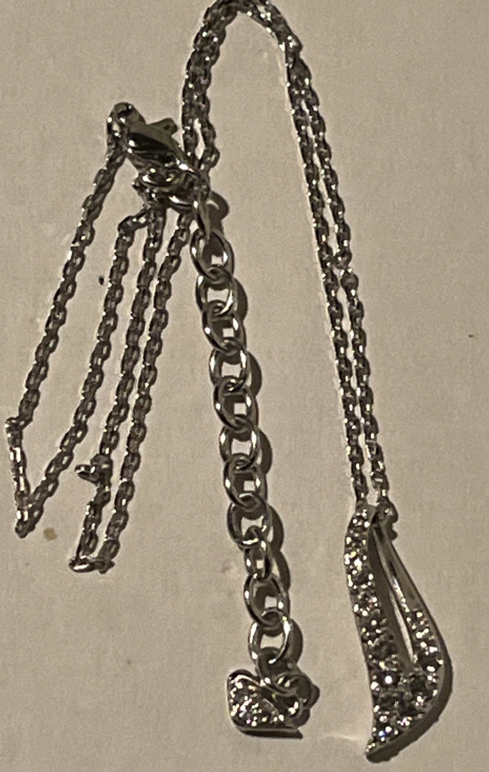 SWAROVSKY CRYSTAL NECKLACE 16” Width 0.6 mm 5.7G