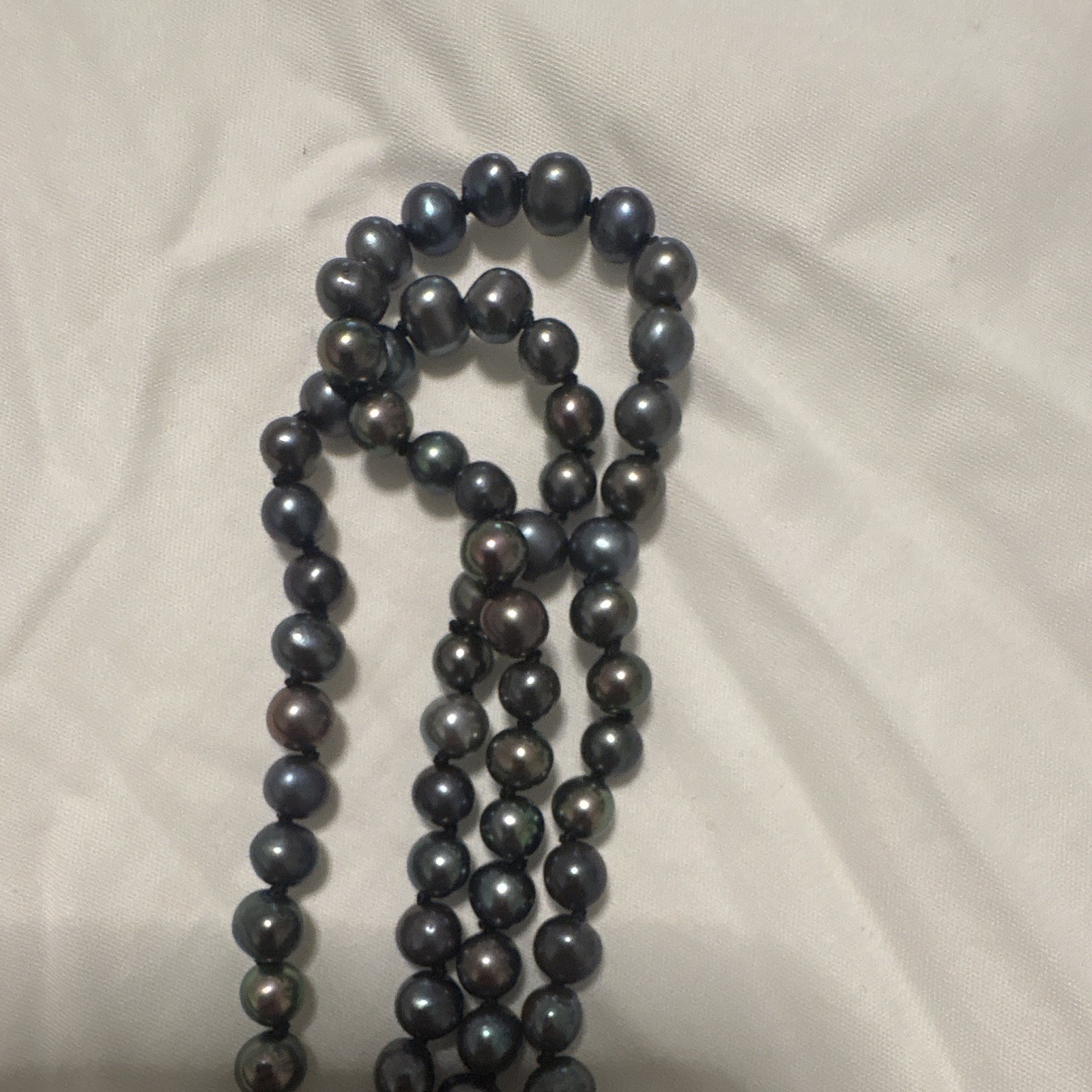 46” Strand Black Freshwater Pearl Necklace 4.5-5mm