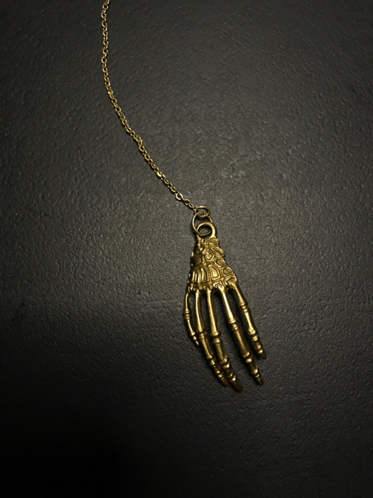 Santa Muerte pendulum Gold 7″ inch chain (Handmade with love) FREE SHIPPING