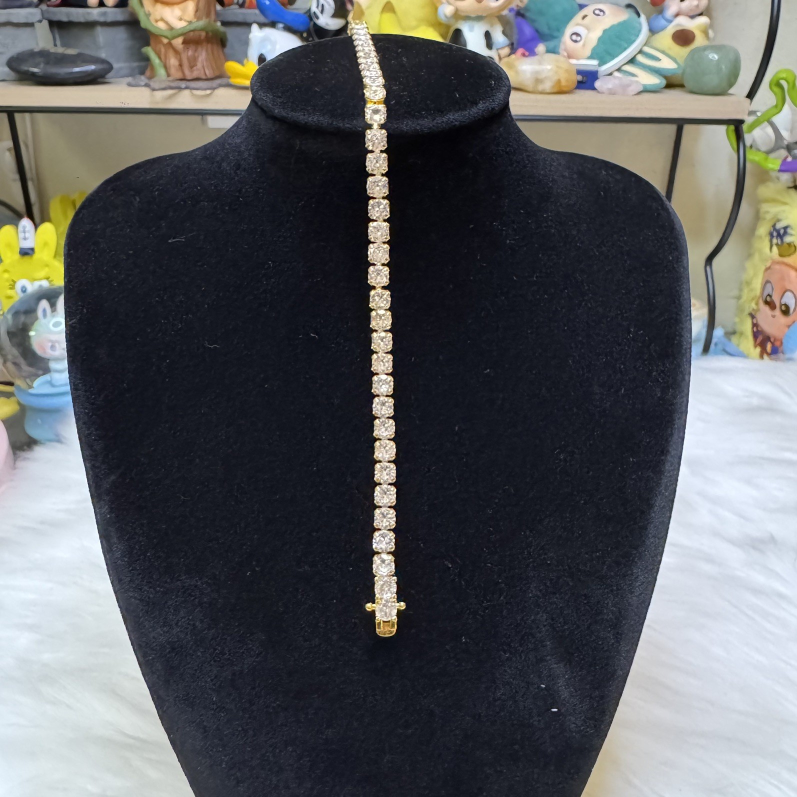 Tennis Bracelet 14K Yellow Gold Filled, VVS Cz, 7.5inch, 4mm