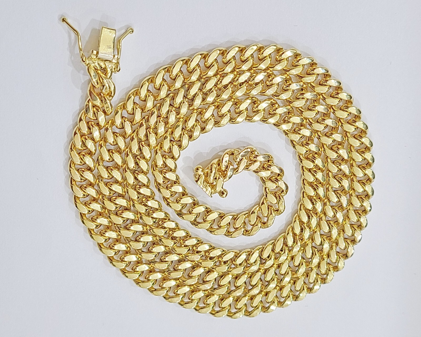 Real 14k Yellow Gold Miami Cuban Link Chain 6mm 24″ Necklace Box Lock