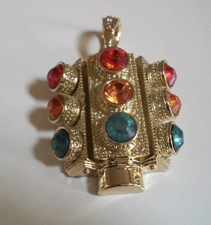 Men’s Hip Hop Fashion Dressy Casual Gold Finish TRAFFIC SIGNAL LIGHT Pendant