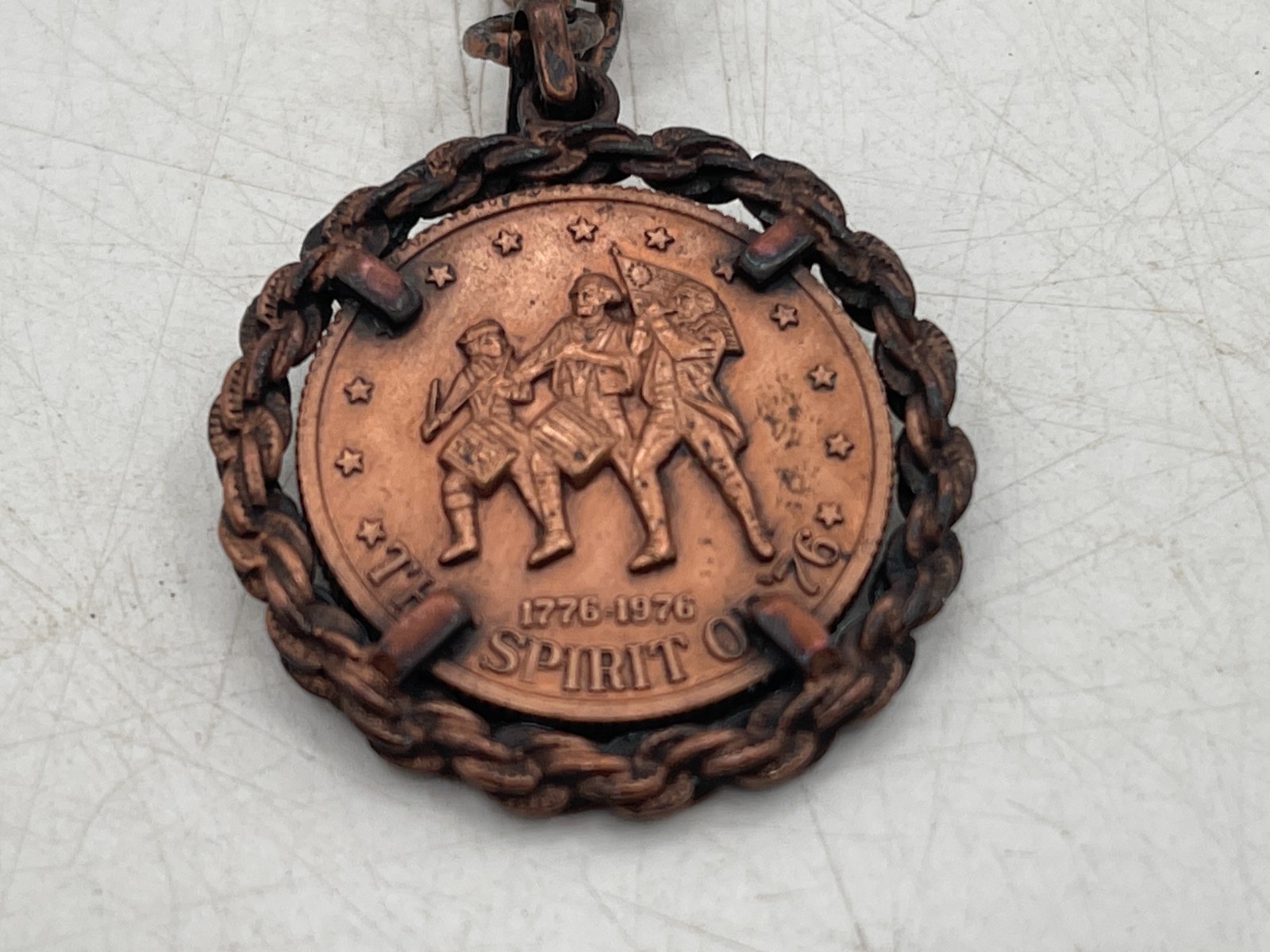 United States Of America Spirit of ‘76 1776-1976 Coin Necklace Mohawk Iron Work