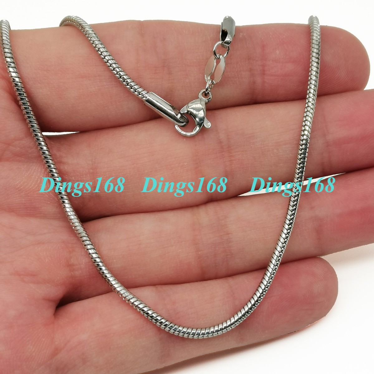 925 Sterling Silver Tarnish-Free 1.2mm Thin 16 inch Italian Snake Chain Necklace