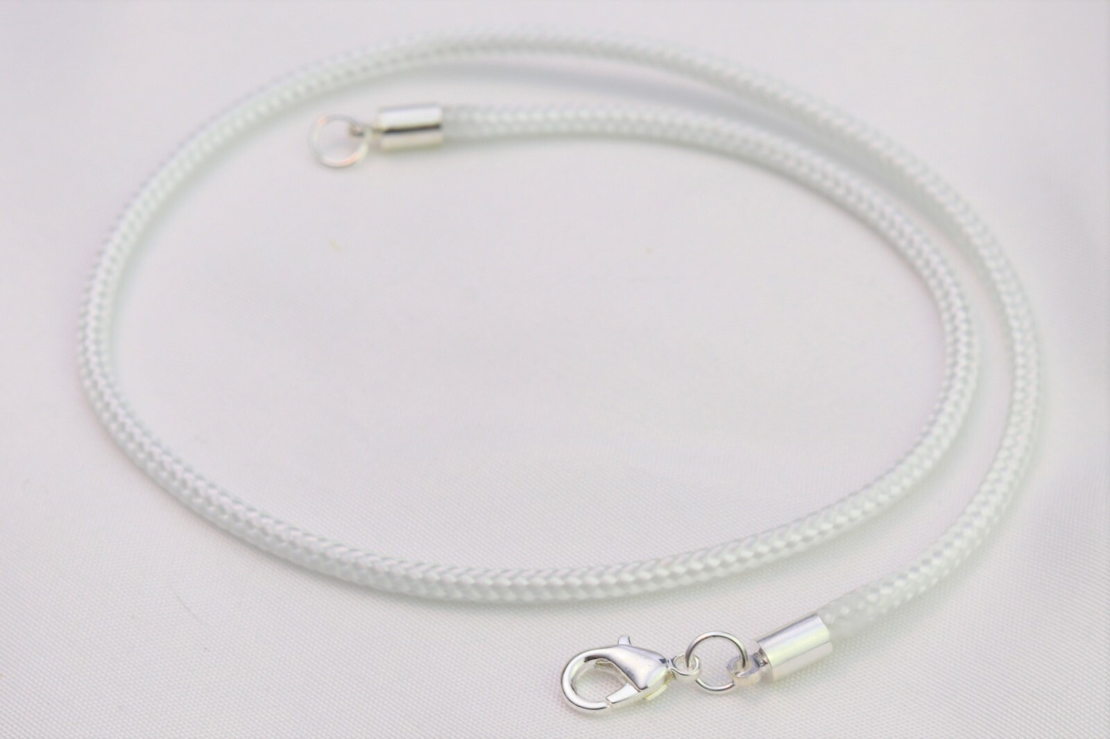 Braided Choker Necklace Bracelet Anklet Silver Lobster Clasp 3mm lightweight USA