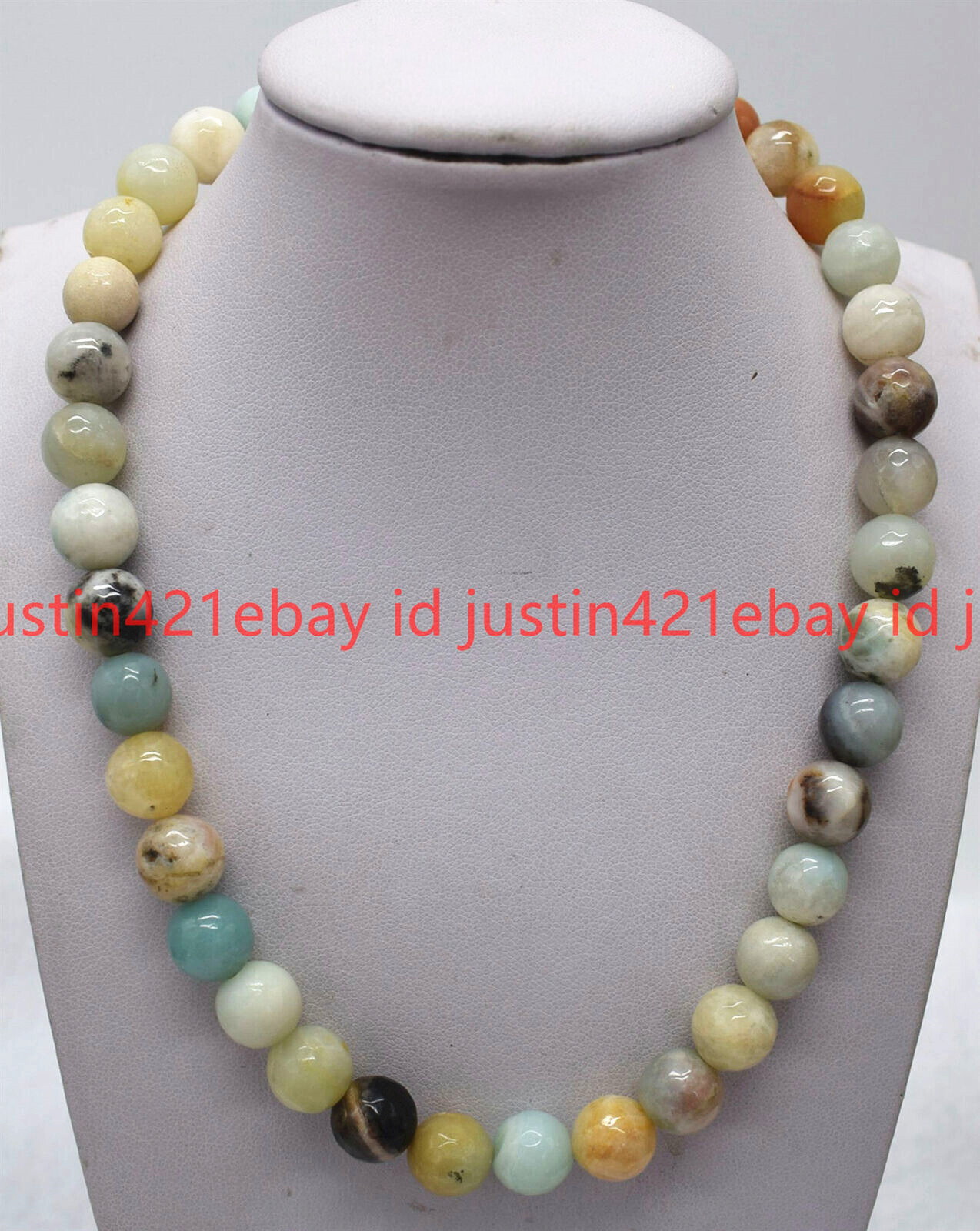 8/10/12MM Natural Multicolor Amazonite Round Beads Gemstone Necklace 16-36″ AAA