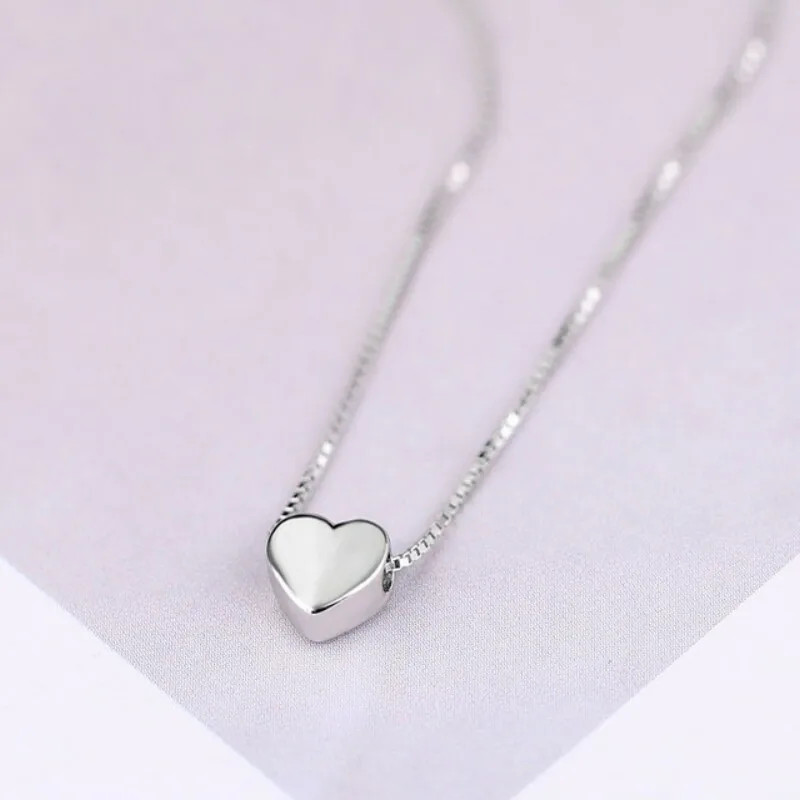 S925 Sterling Silver Necklaces For Women Simple Chain Fashion Minimalist Pendant