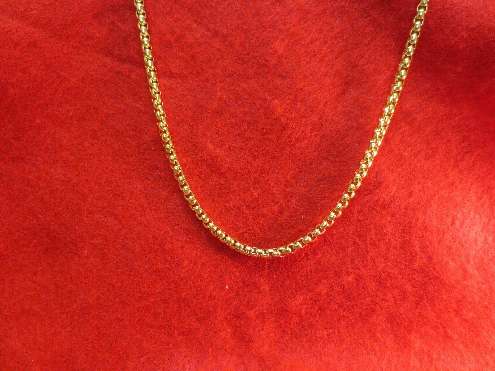 STAINLESS STEEL GOLD PLATED 4MM SMOOTH BOX 16″-60″ CHAIN NECKLACE-GOLD