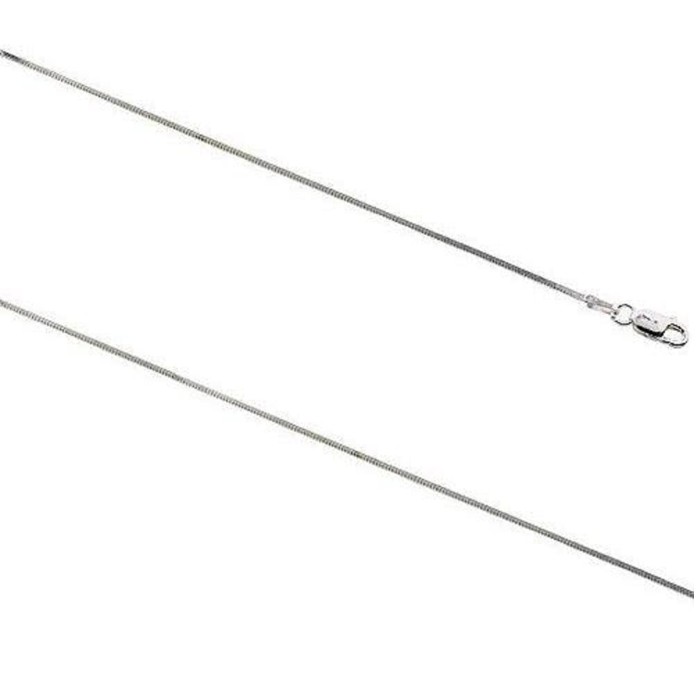 Sterling Silver 1mm Square Snake Chain Bracelet, Anklet or Necklace, Made Italy