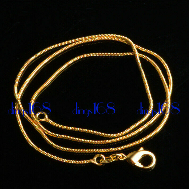 18K Gold Filled Snake Chain Necklace 16/18/20/22-38 inch* 1.2/1.6/2/2.5/3mm Wide