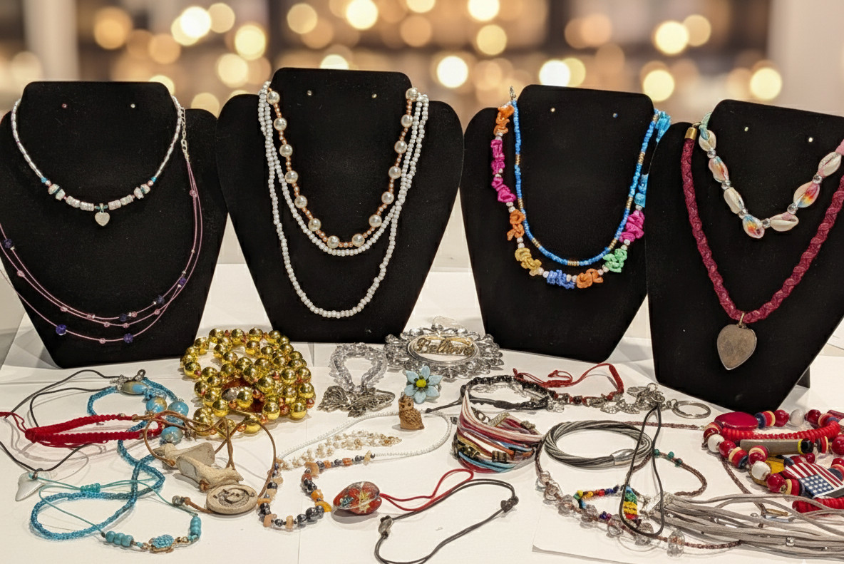 Assorted Fashion Jewelry Lot – Necklaces Bracelets and wearables