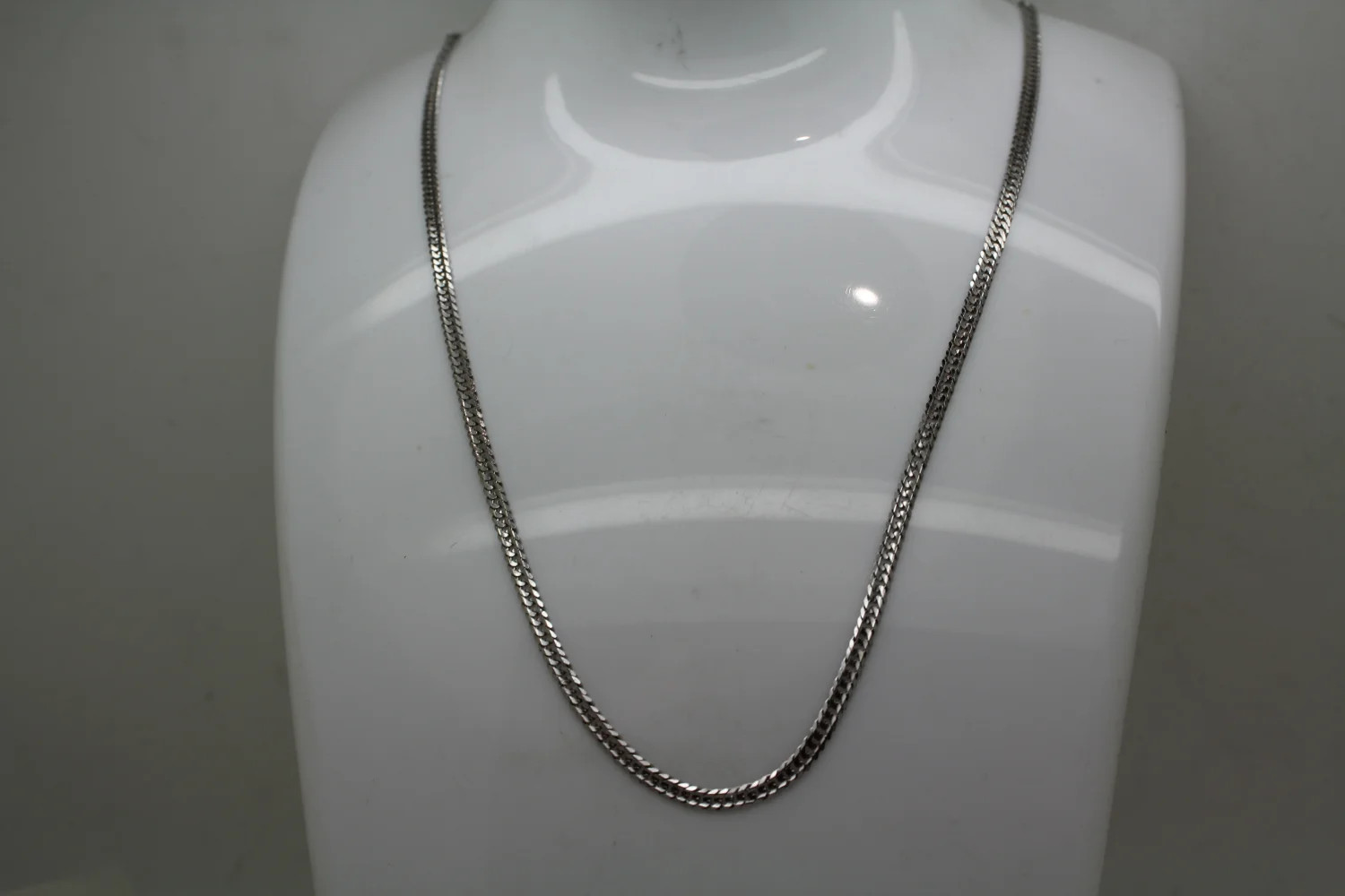 ITALY 14k W.G. MIAMI CUBAN LINK CHAIN NECKLACE 20″ 2.5mm 6.4g