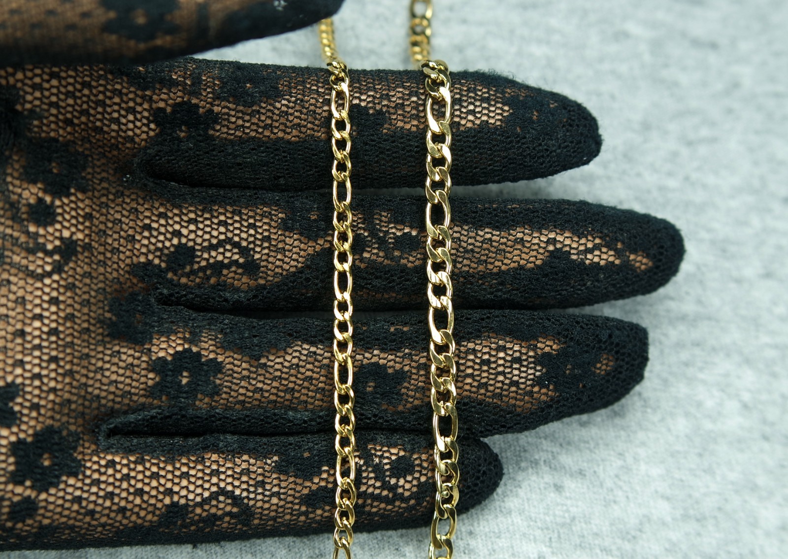 Gold Plated Stainless Steel FIGARO Chain 3 or 4mm wide, any Length Made to Order