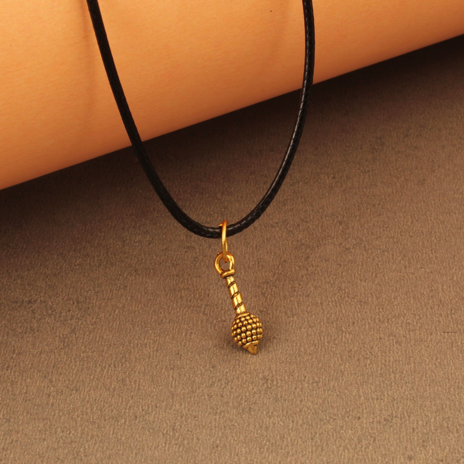Hanuman Gada Pendant Necklace for Men & Women – Gold Tone Bajrangbali Gada