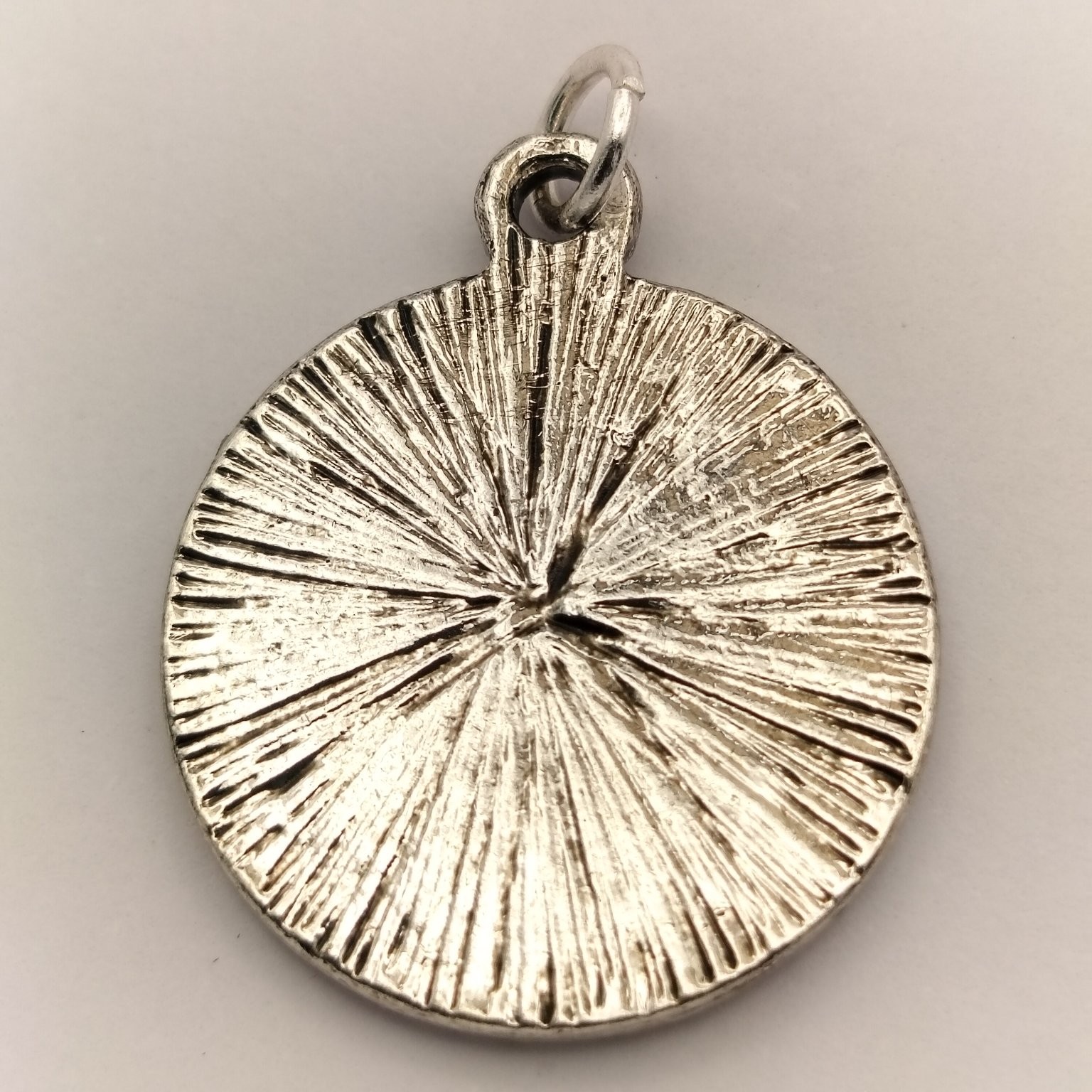 Ocean Wave Pendant Charm ~22mm Abalone Inlay Silver Tone Nautical Beach Surf
